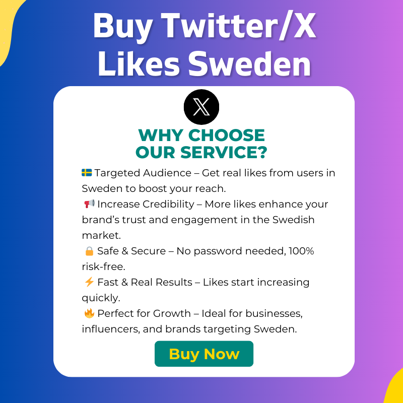 Buy Twitter/X Likes Sweden